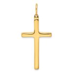 Sterling Silver Gold-tone Polished Cross Pendant - Image 3