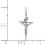 Sterling Silver Antiqued INRI Crucifix Pendant - Image 3