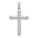 Sterling Silver Rhodium-plated Reversible Crucifix Pendant - Image 3