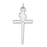 Sterling Silver Platinum-plated & 18k Gold-plated Crucifix Pendant - Image 3