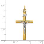 Sterling Silver Platinum-plated & 18k Gold-plated Crucifix Pendant - Image 4