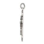 Sterling Silver Antiqued INRI Crucifix Pendant - Image 2