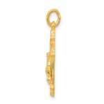 Sterling Silver & 24k Gold -plated INRI Crucifix Charm - Image 2