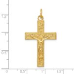 Sterling Silver & 24k Gold -plated INRI Crucifix Pendant - Image 3