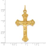 Sterling Silver & 24k Gold -plated INRI Crucifix Pendant - Image 3