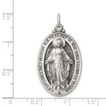 Sterling Silver Antiqued Miraculous Medal - Image 3