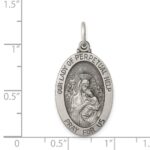 Sterling Silver Antiqued Our Lady of Perpetual Help Medal - Image 3