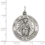Sterling Silver Antiqued De La Providencia Medal - Image 3
