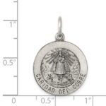 Sterling Silver Antiqued Caridad del Cobre Medal - Image 3