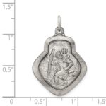 Sterling Silver Antiqued Saint Christopher Medal - Image 3