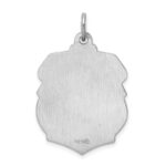 Sterling Silver Rhodium-plated Saint Michael Badge Medal - Image 3