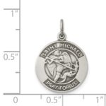 Sterling Silver Antiqued Saint Michael Medal - Image 3