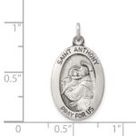 Sterling Silver Antiqued Saint Anthony Medal - Image 3