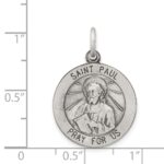 Sterling Silver Antiqued Saint Paul Medal - Image 3