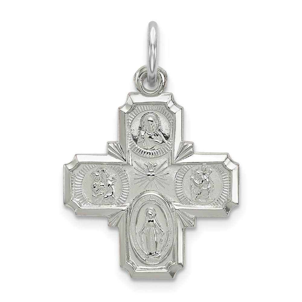 QC5804.jpg Sterling Silver 4-way Medal - Image 1