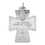 Sterling Silver Rhodium-plated Reversible 4-way Medal - Image 3