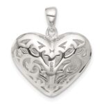 Sterling Silver Filigree Heart Pendant - Image 3
