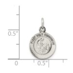 Sterling Silver Antiqued First Holy Communion Medal - Image 3