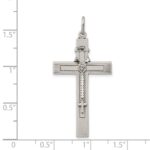 Sterling Silver Antiqued Rosary Cross Pendant - Image 3