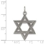 Sterling Silver Antiqued Star of David Charm - Image 3