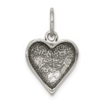 Sterling Silver Antiqued Forever Heart Pendant - Image 3