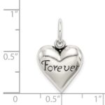 Sterling Silver Antiqued Forever Heart Pendant - Image 4