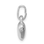 Sterling Silver Rhodium Plated Puffed Heart Charm - Image 2