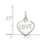 Sterling Silver Love Heart Charm - Image 3