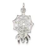 Sterling Silver Spider on Web Charm - Image 4
