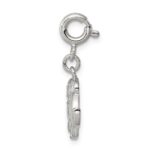 Sterling Silver Rhodium-plated Enameled with CZ Elephant Charm - Image 2