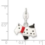 Sterling Silver Enameled Scottie Dog Charm - Image 3