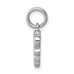 Sterling Silver Rhodium-platedGlitter Enamel Dragonfly Charm - Image 2