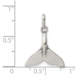 Sterling Silver Whale Tail Charm - Image 3