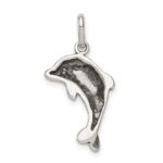 Sterling Silver Antiqued Dolphin Pendant - Image 4