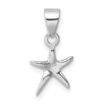 Sterling Silver Rhodium-platedStarfish Pendant - Image 3