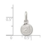 Sterling Silver Rhodium-plated Satin Angel Charm - Image 3