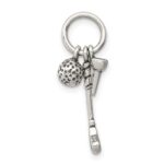 Sterling Silver Antiqued Golfer's Charm - Image 2