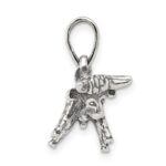 Sterling Silver Antiqued Taurus Zodiac Pendant - Image 2