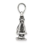 Sterling Silver Antiqued Libra Zodiac Pendant - Image 2