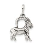 Sterling Silver Antiqued Capricorn Zodiac Pendant - Image 4