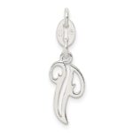 Sterling Silver Letter V Initial Charm - Image 4
