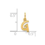 Sterling Silver Gold-tone Polished Letter G Initial Charm - Image 4