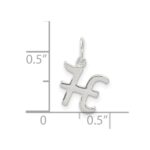 Sterling Silver Letter H Initial Charm - Image 4