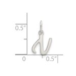 Sterling Silver Letter N Initial Charm - Image 4