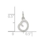 Sterling Silver Letter O Initial Charm - Image 4