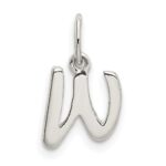 Sterling Silver Letter W Initial Charm