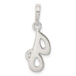 Sterling Silver Letter J Initial Pendant - Image 4