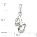 Sterling Silver Letter J Initial Pendant - Image 3