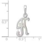 Sterling Silver Letter K Initial Pendant - Image 3