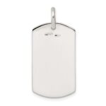 Sterling Silver Polished Dog Tag Pendant - Image 3